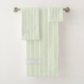Baby Pastell Stripes grünes Handtuch Badhandtuch Set (Insitu)