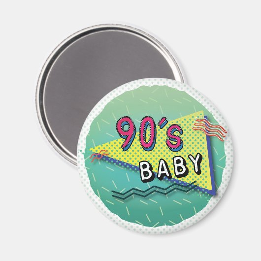 Baby Pattern Magnet der 90er (Vorderseite/Rückseite)