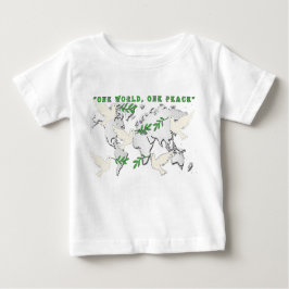 Baby Peace Dove World Map T-Shirt
