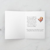 Baby Peeking out Baby Dusche Danke Karte (Innenseite)