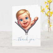 Baby Peeking out Baby Dusche Danke Karte (Gelbe Blume)