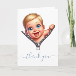 Baby Peeking out Baby Dusche Danke Karte