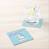 Baby Pegasus Square Paper Coaster Rechteckiger Pappuntersetzer (Vor Ort)