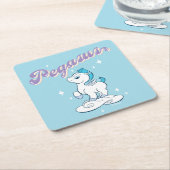 Baby Pegasus Square Paper Coaster Rechteckiger Pappuntersetzer (angewinkelt)