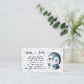 Baby Penguin Baby Dusche I Birthday Begleitkarte (Stehend Vorderseite)