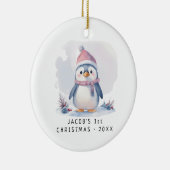 Baby Penguin| Baby's First Christmas Keramik Ornament (Rechts)