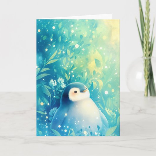 Baby Penguin Charm Karte (Vorderseite)