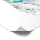 Baby Penguin Floral Bow Krawatte | KINDERZIMMER Poster (Ecke)