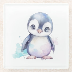 Baby Penguin Glass Untersetzer
