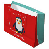 Baby Penguin Große Geschenktüte (Vorderseite Schrägansicht)