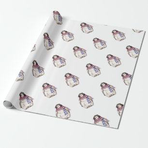 Baby Penguin in Scarf Geschenkpapier