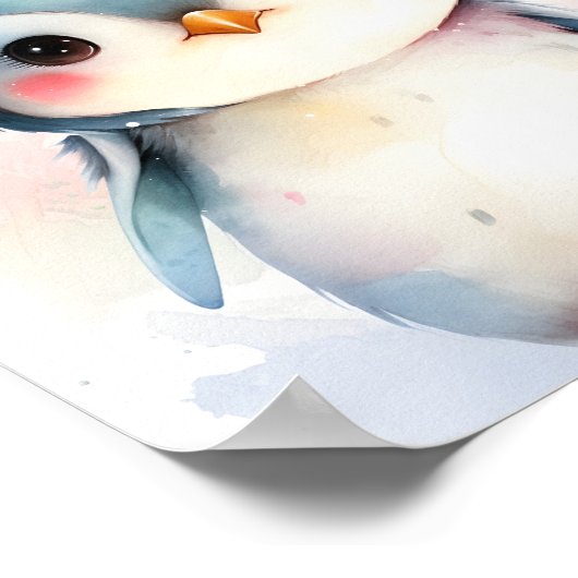 Baby Penguin Kinderzimmer Poster (Ecke)