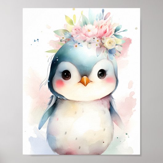 Baby Penguin Kinderzimmer Poster (Vorne)