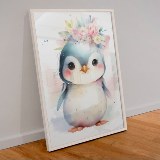 Baby Penguin Kinderzimmer Poster