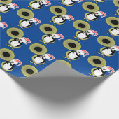 Baby Penguin mit Tuba Wrapping Paper Geschenkpapier (Ecke)