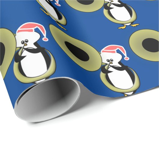 Baby Penguin mit Tuba Wrapping Paper Geschenkpapier (Rolleneckpunkt)