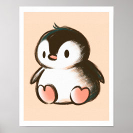 Baby Penguin - Niedliche Kunstdrucken für Kinderzi Poster
