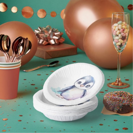 Baby Penguin Paper Bowls Pappteller (Multi)