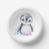 Baby Penguin Paper Bowls Pappteller (Vorderseite)