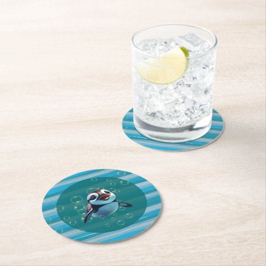 Baby Penguin Paper Untersetzer (Vor Ort)