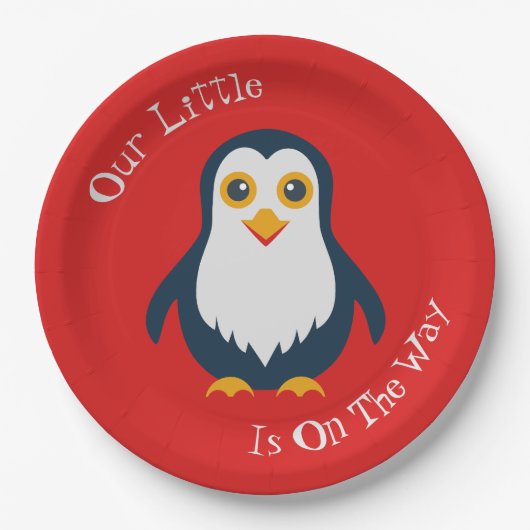 Baby Penguin Pappteller (Vorderseite)