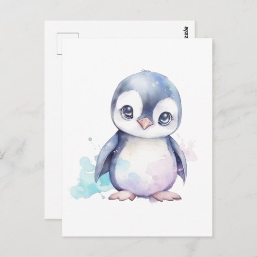 Baby Penguin Postcard Postkarte (Vorne/Hinten)