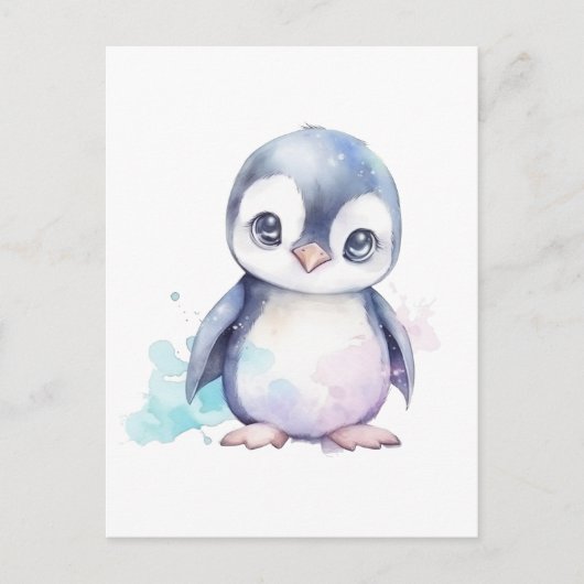 Baby Penguin Postcard Postkarte (Vorderseite)