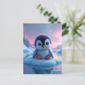 Baby Penguin Postkarte (Stehend Vorderseite)