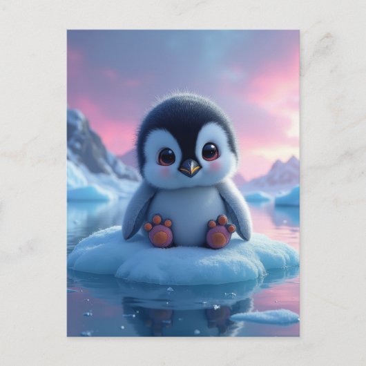 Baby Penguin Postkarte (Vorderseite)