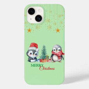Baby Penguin Santa Red Green Frohe Weihnachts-Part Case-Mate iPhone 14 Hülle