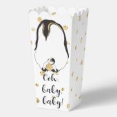 Baby Penguin und Mama Babydusche Geschenkschachtel (Rückseite)