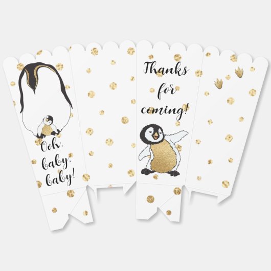 Baby Penguin und Mama Babydusche Geschenkschachtel (Ungeklappt)