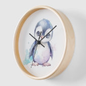 Baby Penguin Wall Clock Uhr (Winkel)