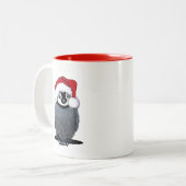Baby Penguin Weihnachts-Tasse Zweifarbige Tasse (Vorderseite Links)