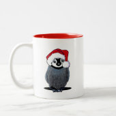 Baby Penguin Weihnachts-Tasse Zweifarbige Tasse (Links)