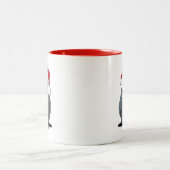 Baby Penguin Weihnachts-Tasse Zweifarbige Tasse (Mittel)