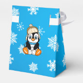 Baby Penguin Winter Snowflakes Party Geschenkschachtel (Rückseite)