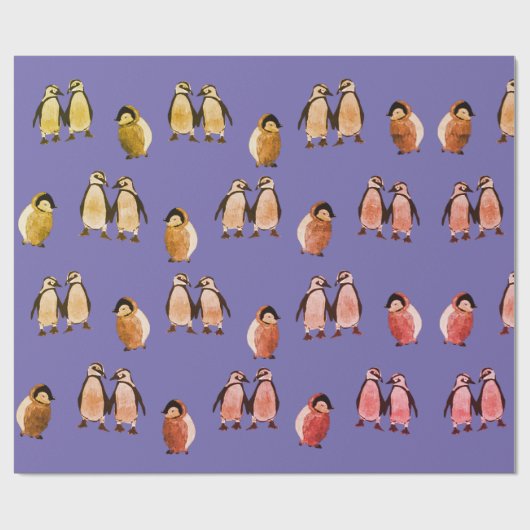 Baby Penguins Geschenkpapier (Flach)