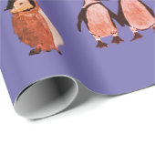 Baby Penguins Geschenkpapier (Rolleneckpunkt)