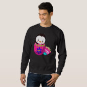 Baby Penguins Hatching From Easter Egg Easter Day Sweatshirt (Vorne ganz)