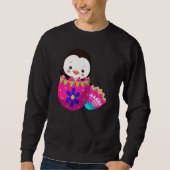 Baby Penguins Hatching From Easter Egg Easter Day Sweatshirt (Vorderseite)