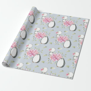 Baby Penguins Rosa und blaues Geschenk Geschenkpapier