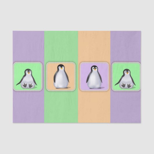 Baby Penguins Seidenpapier (Vorderseite)