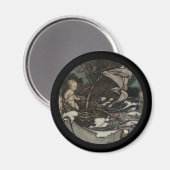 Baby Peter Pan auf der linken Seite Magnet (Vorderseite/Rückseite)