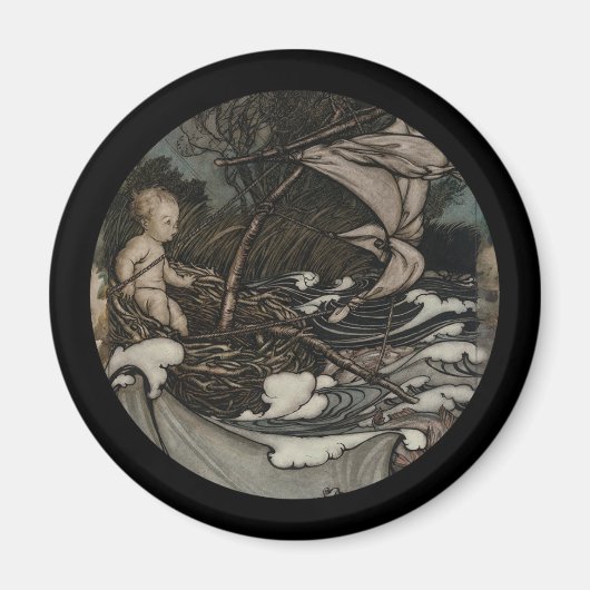 Baby Peter Pan auf der linken Seite Magnet (Vorne)