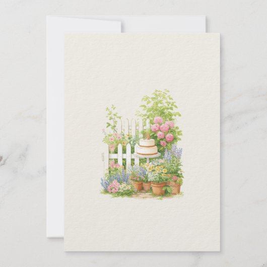 Baby Peter Rabbit Garden Baby Dusche Einladung (Rückseite)