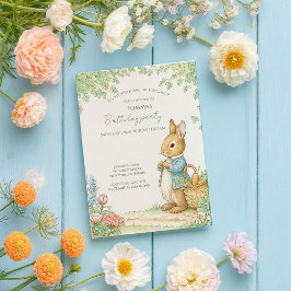 Baby Peter Rabbit Garden Geburtstag Einladung