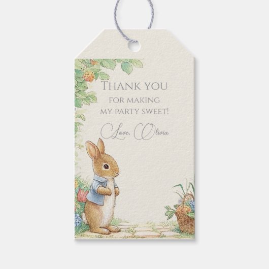 Baby Peter Rabbit Garden Geschenkanhänger (Vorderseite)