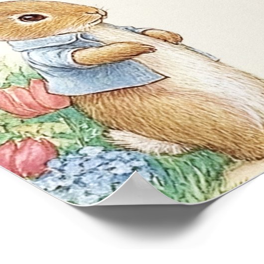Baby Peter Rabbit Garden Welcome Board Poster (Ecke)