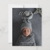 Baby Photo Announcement card (Vorderseite)